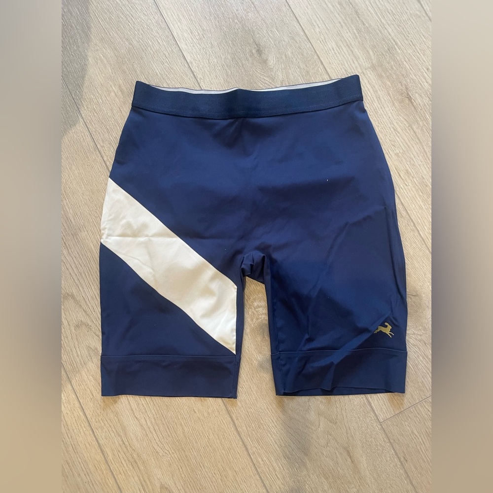 Tracksmith Navy and White Athletic Tights
